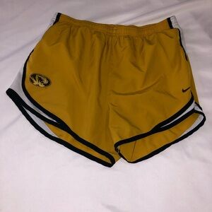 Nike Mizzou Yellow Athletic Shorts